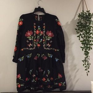 Zara Asymmetrical Embroidery dress